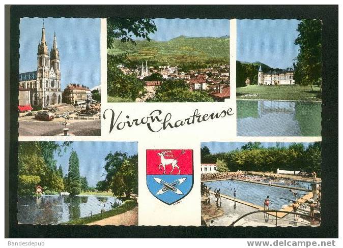 CPSM - Souvenr De Voiron Chartreuse ( Multivues Dont Piscine Vue Générale LA CIGOGNE 38 563 35) - Voiron