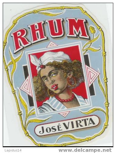 764/ ETIQUETTE DE RHUM JOSE VIRTA - Rhum