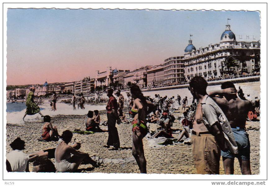 NICE.- La Plage.- Carte Animée, Gros Plan .- Soldée - Altri & Non Classificati