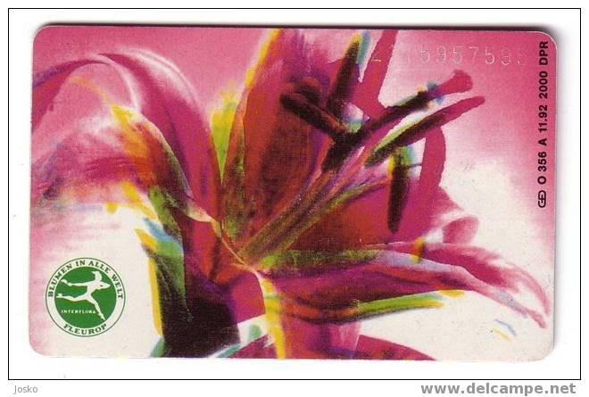 FLEUROP ( Germany Very Rare Card O Serie - 2.000 Ex. Only ) Orchid - Orchidée ? Flowers Fleurs Flower Fleur - O-Series: Kundenserie Vom Sammlerservice Ausgeschlossen