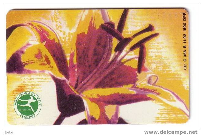FLEUROP ( Germany Very Rare Card O Serie - 1.500 Ex. Only ) Orchid - Orchidée ? Flowers Fleurs Flower Fleur - O-Series : Series Clientes Excluidos Servicio De Colección