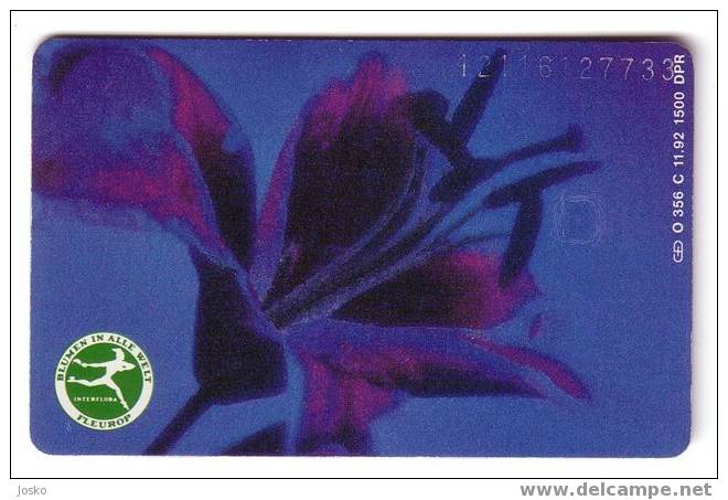 FLEUROP ( Germany Very Rare Card O Serie - 1.500 Ex. Only ) Orchid - Orchidée ? Flowers Fleurs Flower Fleur - O-Series : Séries Client