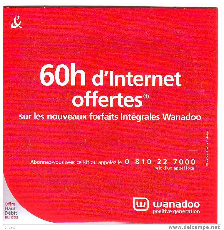 KIT INTERNET WANADOO 60H D'INTERNET OFFERTES - Kit De Conección A Internet