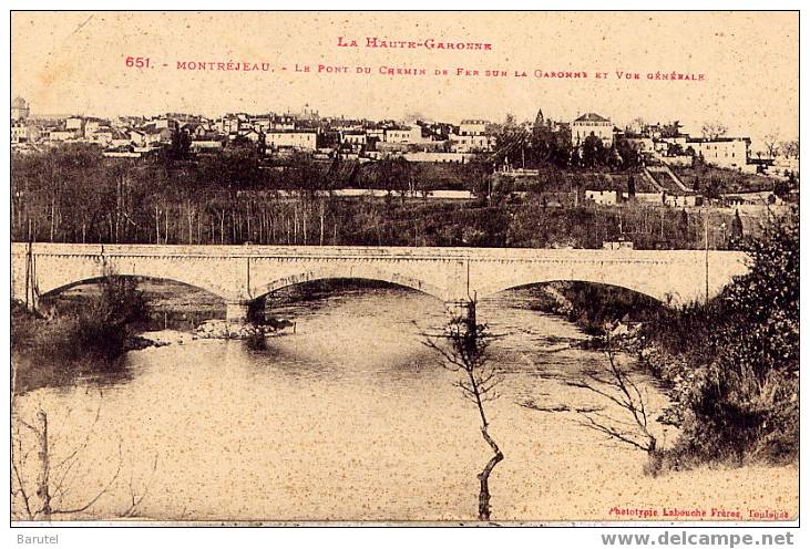 MONTREJEAU - Le Pont Du Chemin De Fer Sur La Garonne Et Vue Générale - Montréjeau