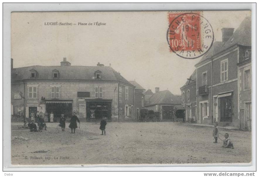 LUCHE.  PLACE DE L'EGLISE - Luche Pringe