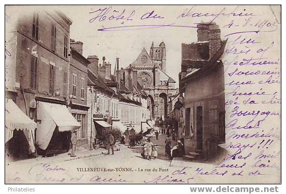 Villeneuve   Rue Du Pont  1902 - Villeneuve-sur-Yonne