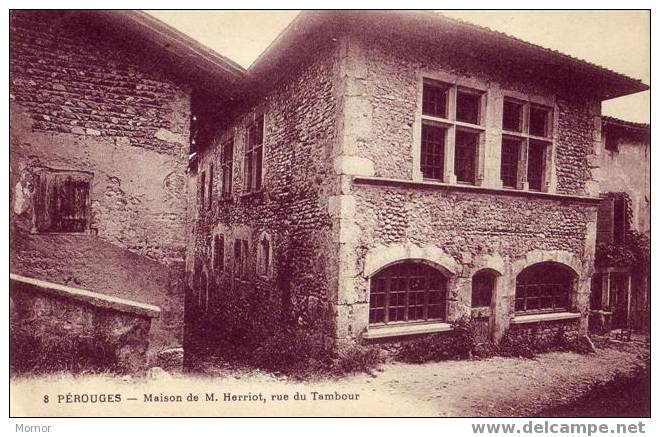 PEROUGES Maison De M.HERRIOT Rue Du Tambour - Pérouges