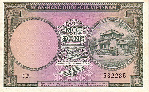 VIET NAM  1 Dong  Non Daté (1956)   Pick 1a   **** QUALITE  XF **** - Viêt-Nam