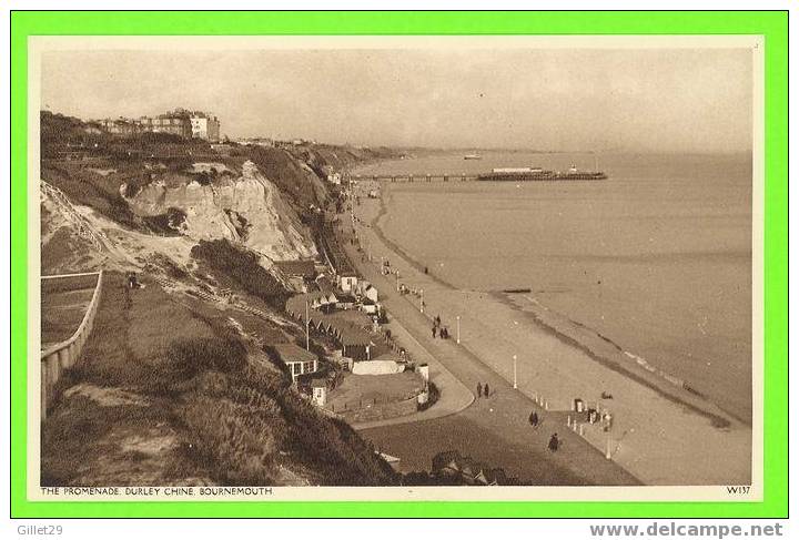 BOURNEMOUTH. UK - THE PROMENADE DURLEY CHINE - ANIMATED - WADE´S SUNNY SOUTH PHOTO - - Bournemouth (a Partire Dal 1972)