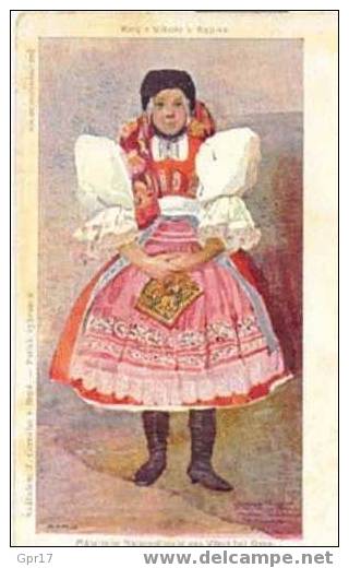 Carte "femme En  Costume Traditionnel - Slovaquie