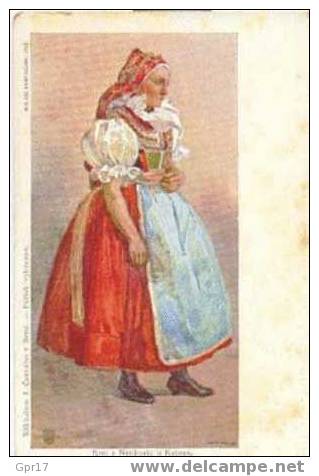 Carte "femme En  Costume Traditionnel - Slovaquie