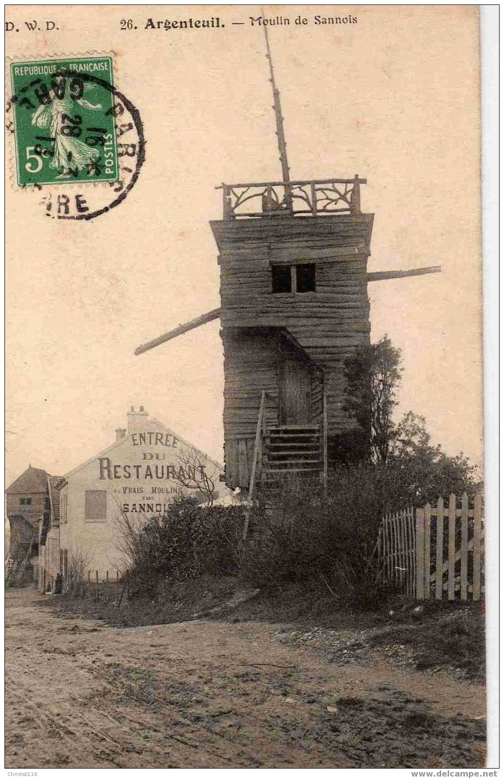 95 ARGENTEUIL Moulin De Sannois  Beau Plan - Sannois