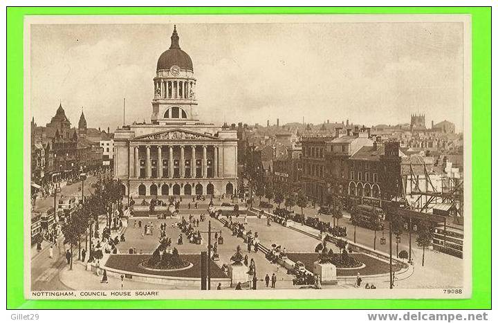 NOTTINGHAM , UK - COUNCIL HOUSE SQUARE - ANIMATED - PHOTOCHROM CO LTD - - Nottingham