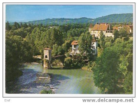 SAUVETERRE-DE-BEARN ( Pyrénées-Atlantiques, 64 ), Le Pont De La Légende  Et Vue Générale ; TB - Sauveterre De Bearn