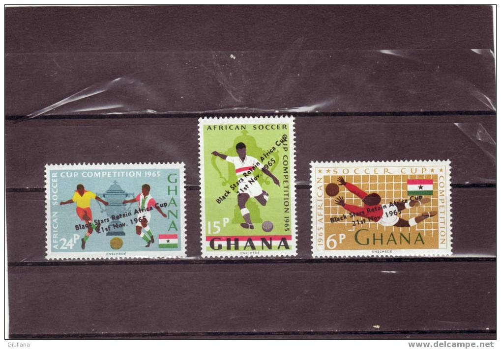 Ghana   - Serie N. 243/45**  (Yvert)  Calcio: Africa Cup 1965 - Coupe D'Afrique Des Nations