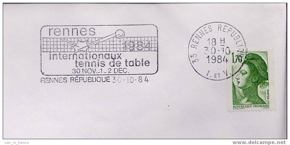 Table Tennis Postmark On Cover 11818 - Tenis De Mesa