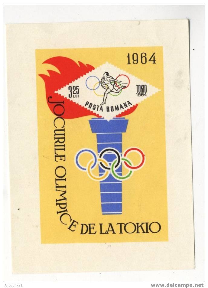 BLOC DE ROUMANIE JEUX OLYMPIQUES DE TOKYO  1964 EN NEUF ** - Summer 1964: Tokyo