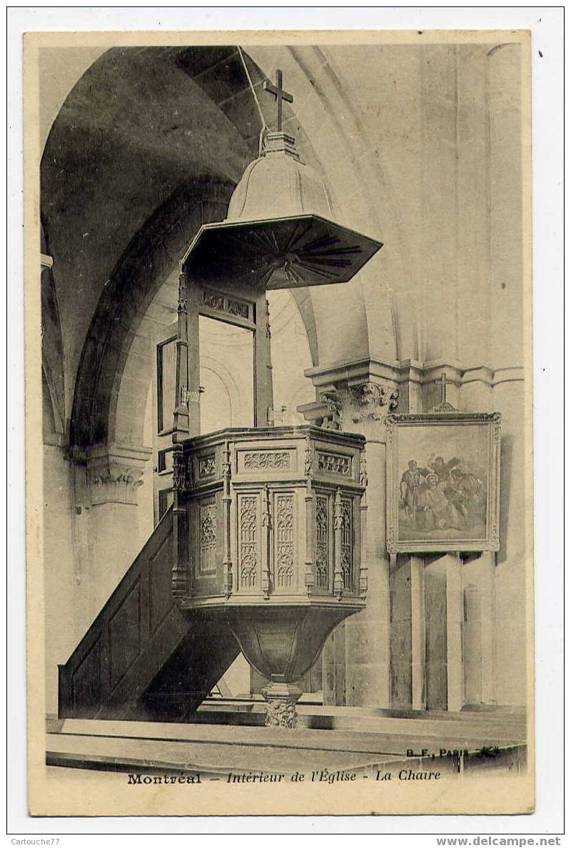 K1 - MONTREAL - Intérieur De L´église - La Chaire (carte Dos Non Divisé) - Montreal