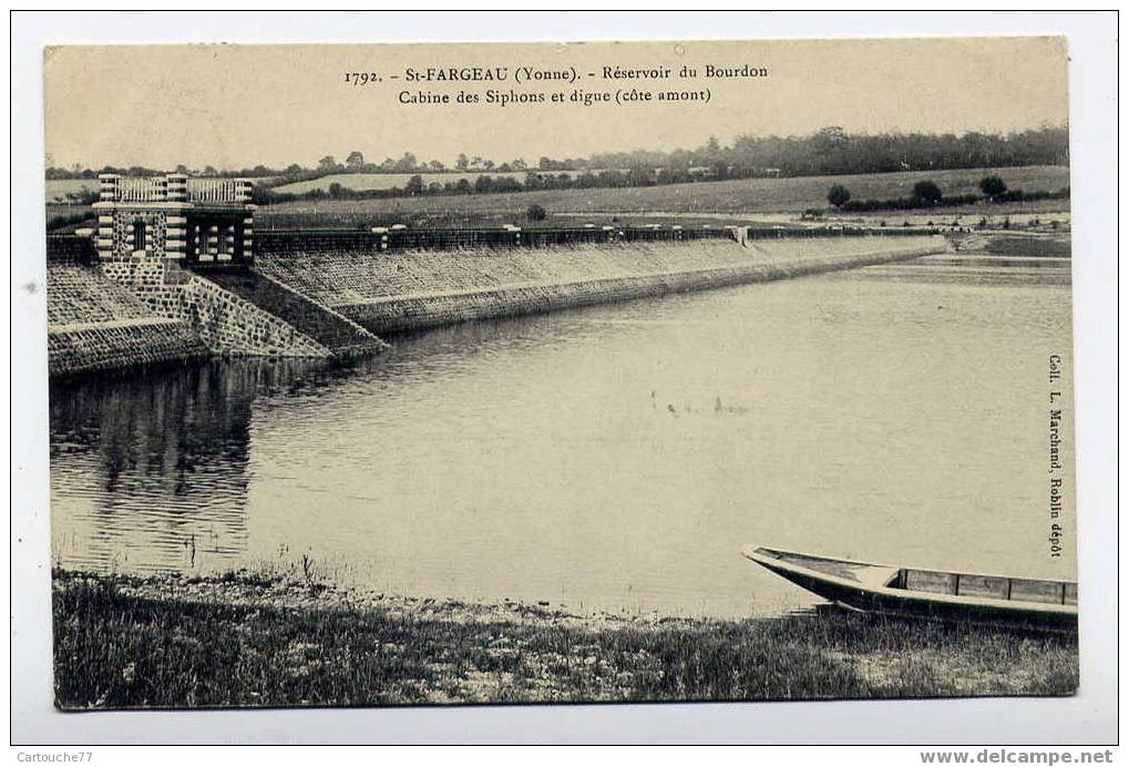 K1 - SAINT-FARGEAU - Réservoir Du BOURDON - Cabine Des Siphons Et Digue - Oblitération De Saint-Fargeau De 1911 - Saint Fargeau