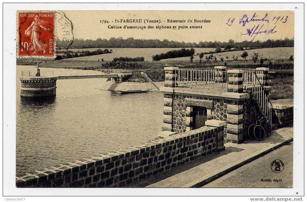 K1 - SAINT-FARGEAU - Réservoir Du BOURDON - Cabine D'amorçage Des Siphons  Et Puits Amont (1913) - Saint Fargeau