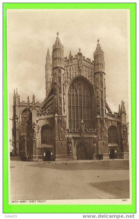 BATH, UK  - BATH ABBEY WEST FRONT - - Bath