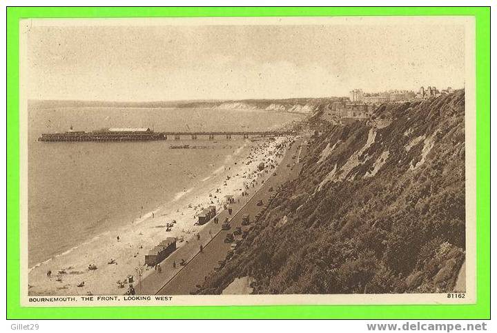 BOURNEMOUTH, UK  - THE FRONT,LOOKING WEST - ANIMATED - PHOTOCHROM CO LTD - - Bournemouth (vanaf 1972)