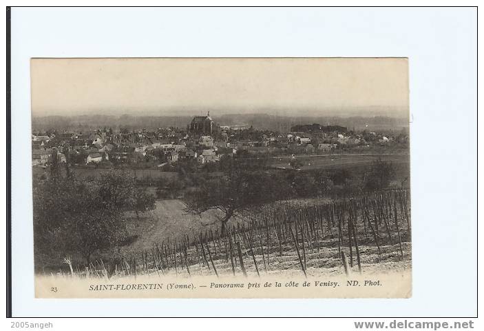 89 Dép.- 23 Saint-Florentin (Yonne). - Panorama Pris De La Côte De Venisy. - Saint Florentin