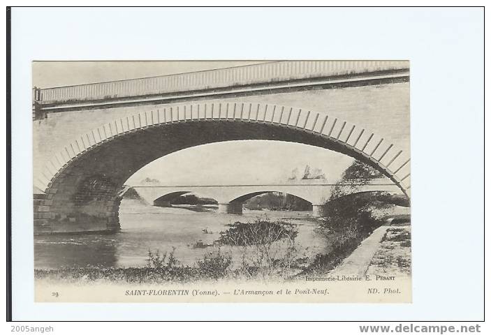 89 Dép.- 29 Saint-Florentin (Yonne). - L'Armançon Et Le Pont-Neuf. ND.Phot. - Saint Florentin