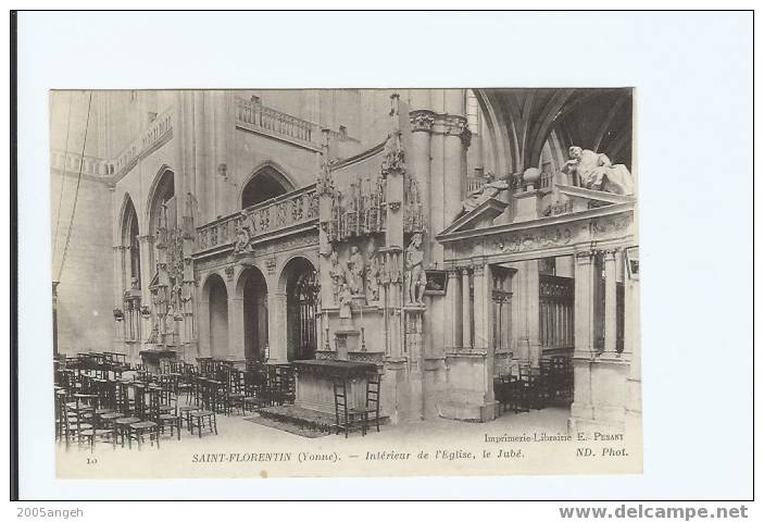 89 Dép.- 10 Saint-Florentin (Yonne). - Intérieur De L'Eglise,le Jubé. ND.Phot. - Saint Florentin