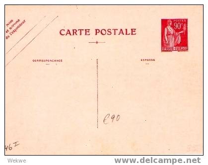 Fs182 /  FRANKREICH - Ganzsache Semeuse Camee – 90 C. – Ungebraucht - Cartes Postales Types Et TSC (avant 1995)