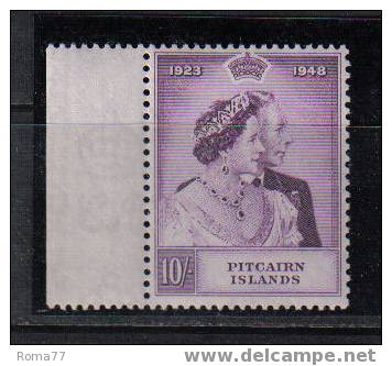 499a - PITCAIRN , 1948 : Nozze D' Argento Dei Sovrani  *** - Pitcairninsel