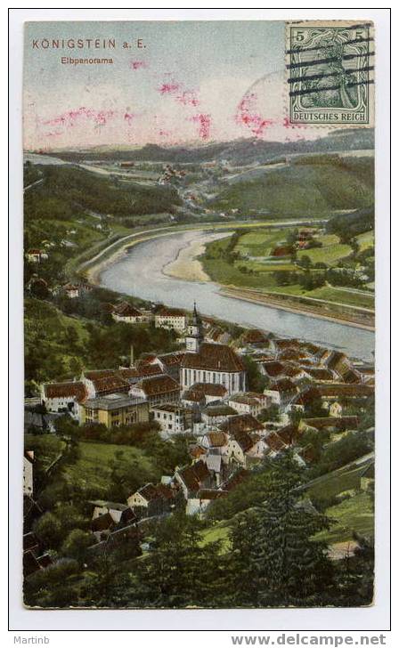 KONIGSTEIN  Elbpanorama - Koenigstein (Saechs. Schw.)