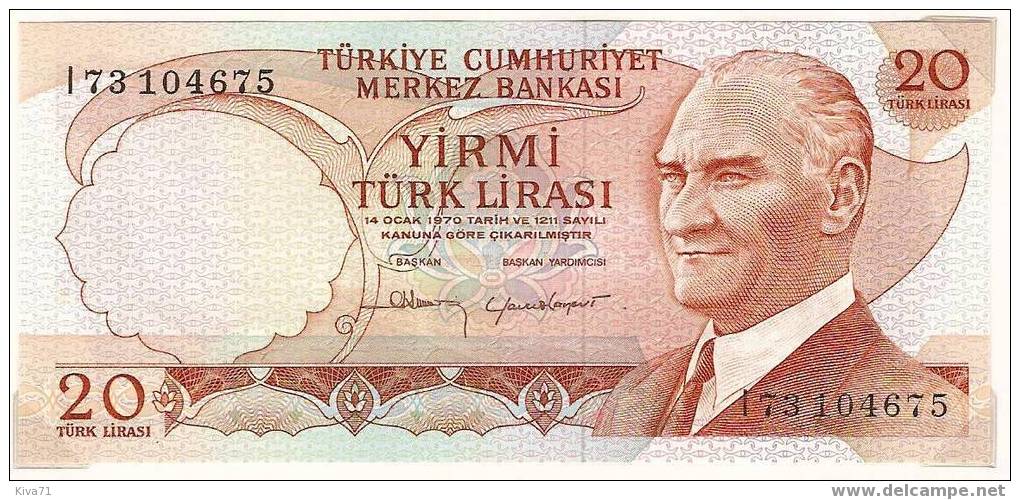 20 Lira "TURQUIE"  P187  UNC     Ro64 - Türkei