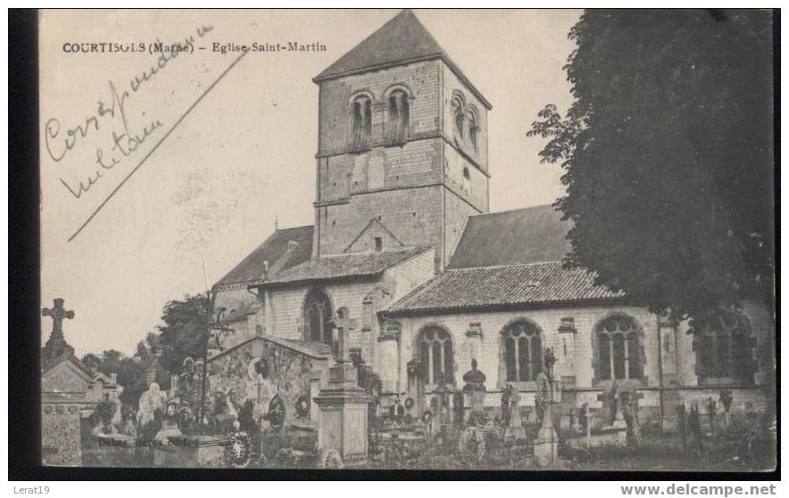 51..MARNE..CORTISOLS..EGLISE SAINT MARTIN......ECRITE...‹(•¿•)› - Courtisols