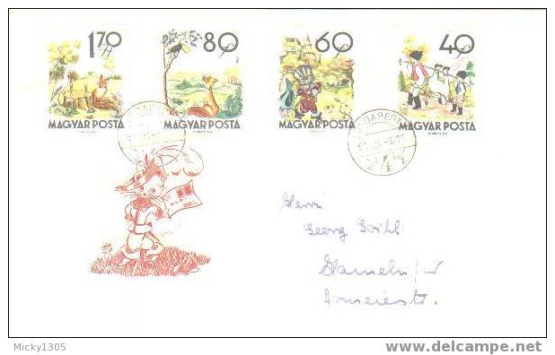 Ungarn / Hungary - Kompl. Satz Auf Zwei Umschlägen / Compl. Set On Two Covers (3484) - Brieven En Documenten