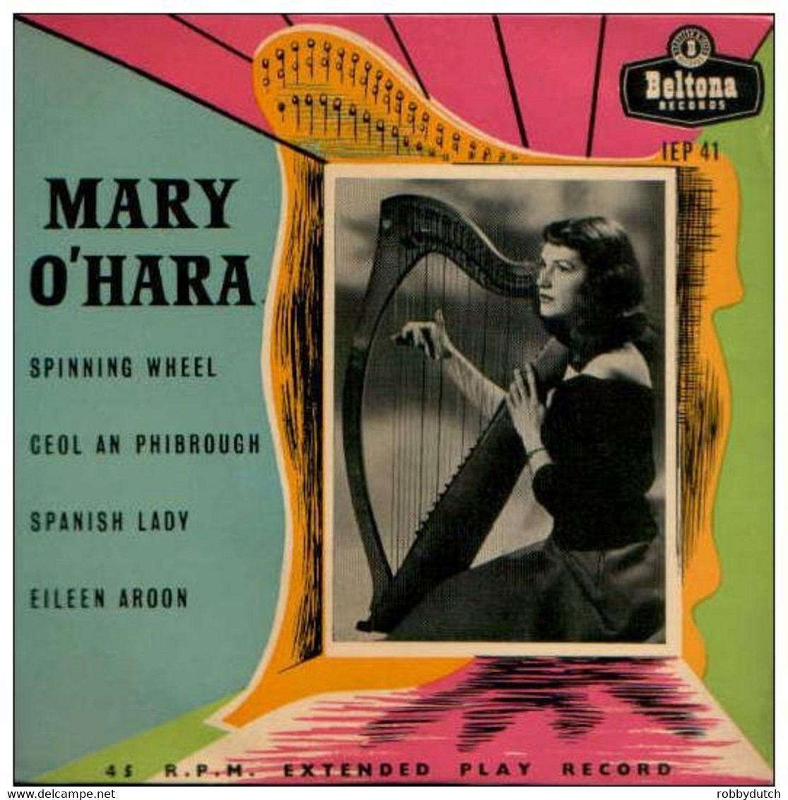 * 7" EP * MARY O'HARA - SPINNING WHEEL (U.K. On Beltona Records) - Country & Folk