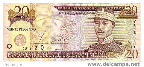 Rép DOMINICAINE   20 Pesos Oro   Emision De 2001    Pick 166     ***** BILLET  NEUF ***** - Dominicaine