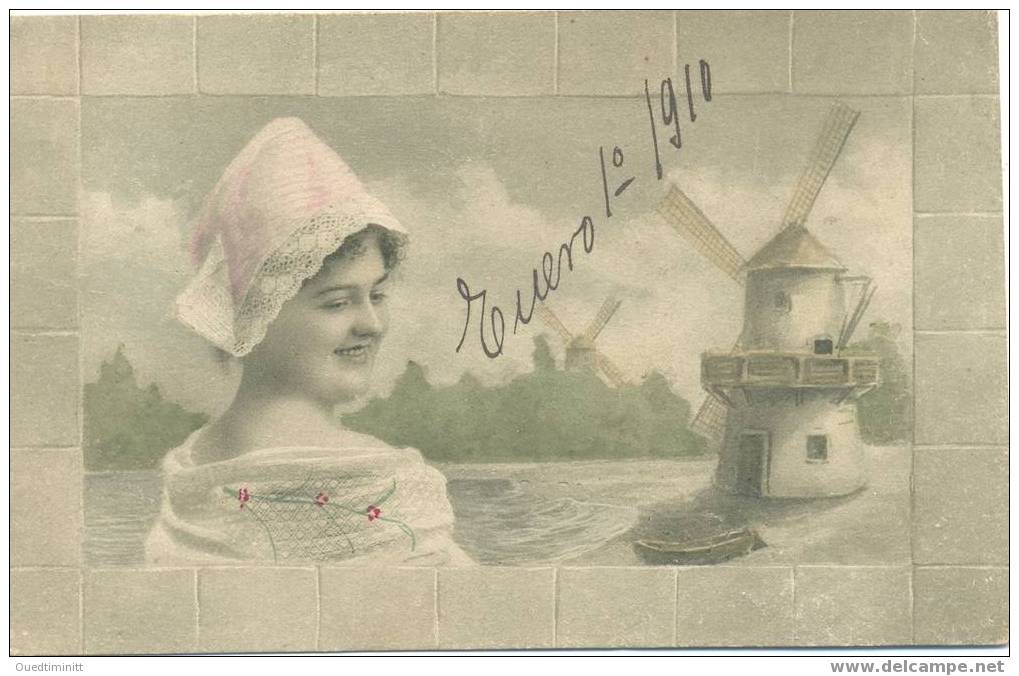 Argentine.1910.Hollandais E  Et Moulin.Belle CPA. - Windmills
