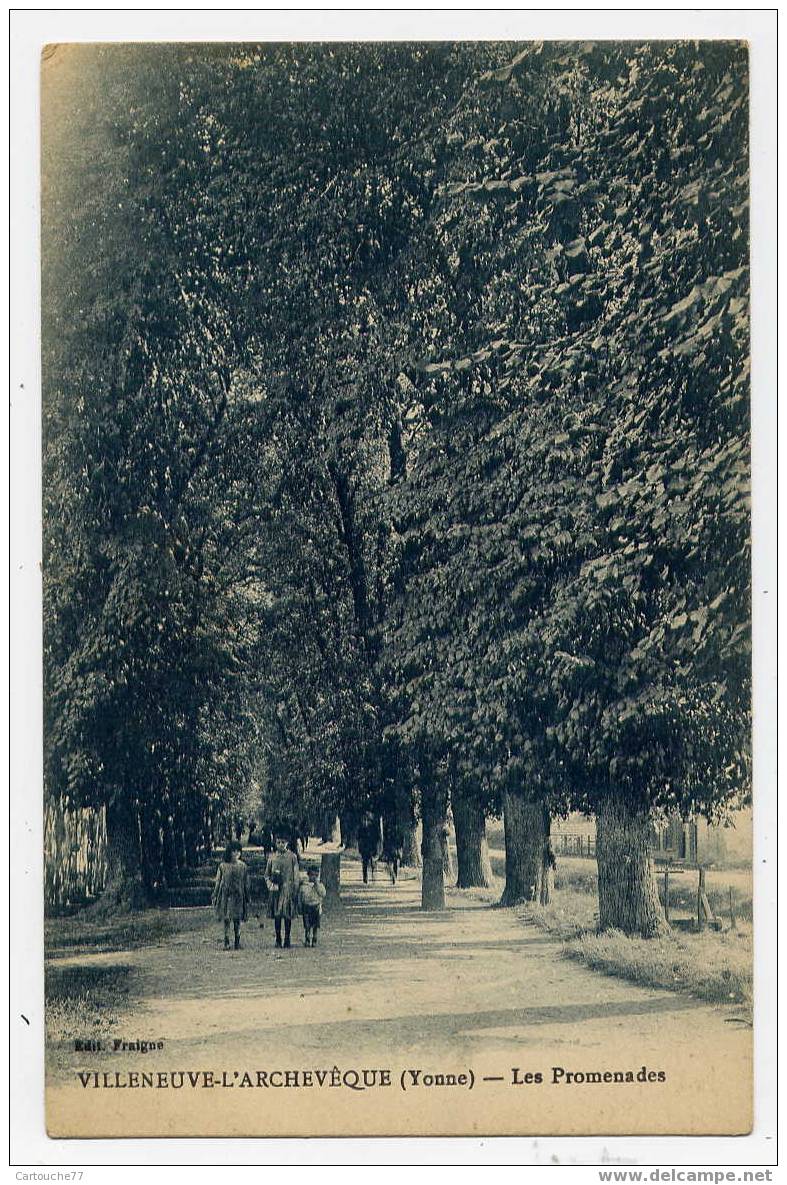 K1 - VILLENEUVE-L´ARCHEVÊQUE - Les Promenades (Jolie Carte Animée) - Villeneuve-l'Archevêque