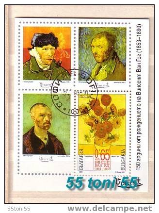 BULGARIA - 2003 VINCENT Van GOGH  S/S – Used - Impressionismo