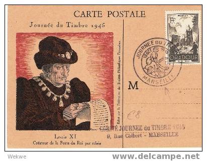Fs224/  FRANKREICH - Journee Du  Timbre 1945 – Sonderkarte Frankiert Mit Oradour-Marke, Marseile - 1921-1960: Moderne