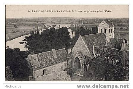 CPA 86 LA ROCHE POSAY - La Vallee De La Creuse, Au Premier Plan, L Eglise - La Roche Posay