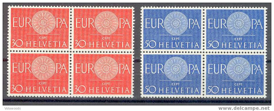 Svizzera - Serie Completa Nuova In Quartina. Europa CEPT - 1960