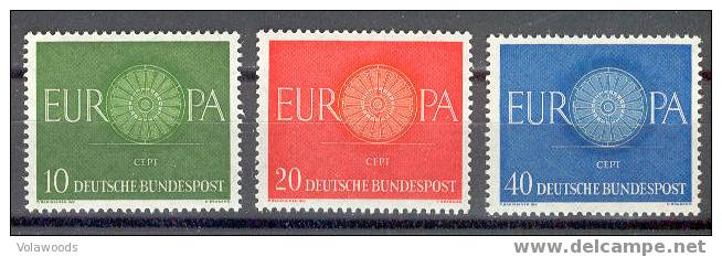 Germania Occidentale - Serie Completa Nuova Europa CEPT - 1960