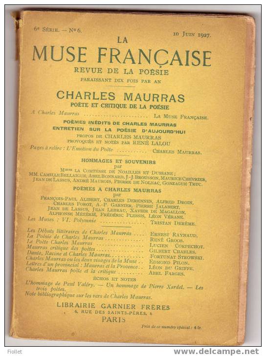 (MAURRAS) Charles MAURRAS Poète Et Critique De La Poésie - French Authors