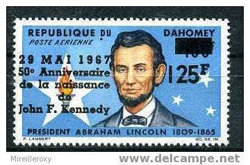 DAHOMEY  PA 59/ LINCOLN   SURCHARGE  KENNEDY - Andere & Zonder Classificatie