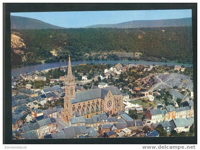 CPSM - Fumay - Vue Aérienne - L' église (COMBIER CIM 08 185 97 1 8907) - Fumay