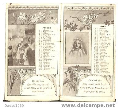 CALENDRIER DE POCHE St Thérese De L'enfant Jésus 1922 - Autres & Non Classés