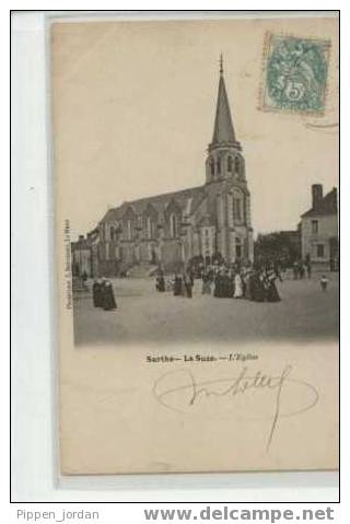 72 LA SUZE * *L'Eglise ** Très Belle Carte Animée. - La Suze Sur Sarthe