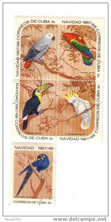 CUBA OISEAUX OBLITERE MI N°1373/87 VV292 - Collections, Lots & Series